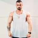 RED LINE WHITE TANK TOP