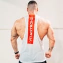 RED LINE WHITE TANK TOP